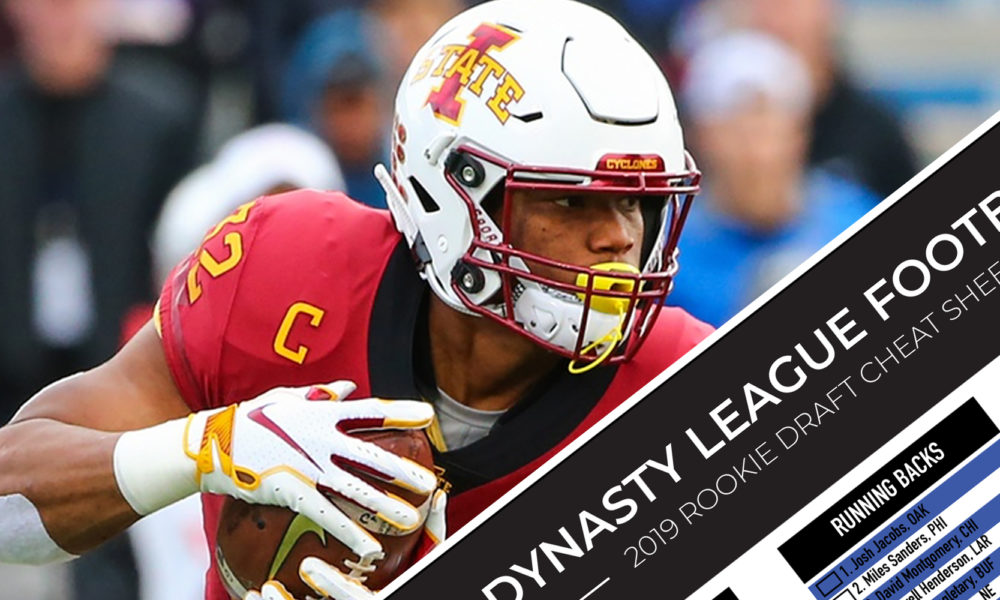2019 Rookie Draft Cheat Sheet Available Now! - Dynasty League Football