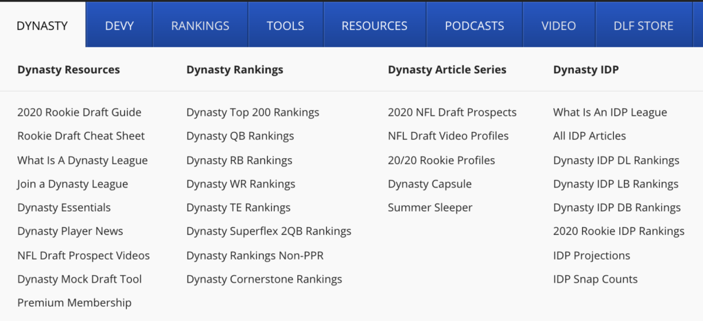 How to Use Everything on DLF: A Guidebook - Dynasty League