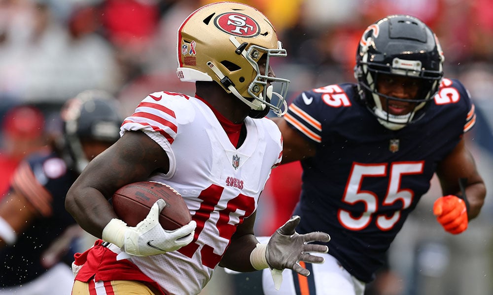 49ers vs Bears Fantasy Football Worksheet, Week 1