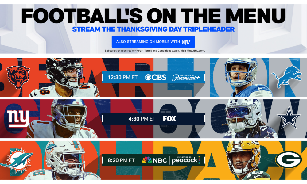 NFL Plus ThanksgivingTripleHeade